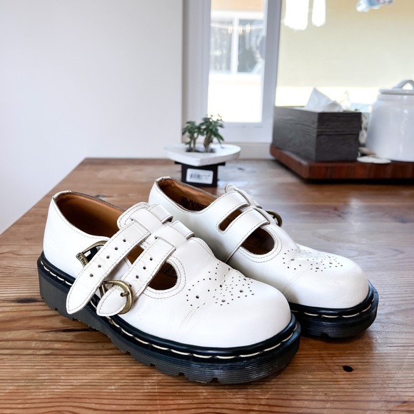 Dr. Martens Shoes - Dr Martens White Mary Jane’s